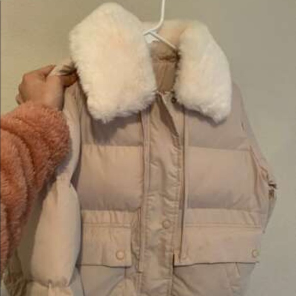 Teddy drawstring white puffer coat - Picture 3 of 9